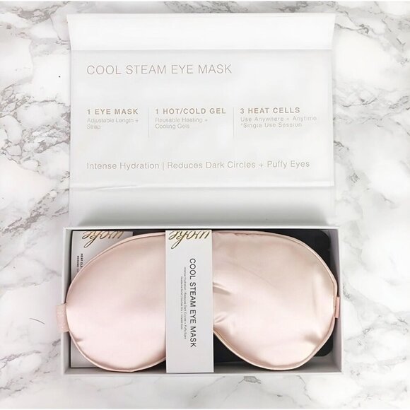 Woke Cool Steam Eye Mask Kit Reusable Puffiness Relief & Soothing Gel Heat Pack - Picture 7 of 9